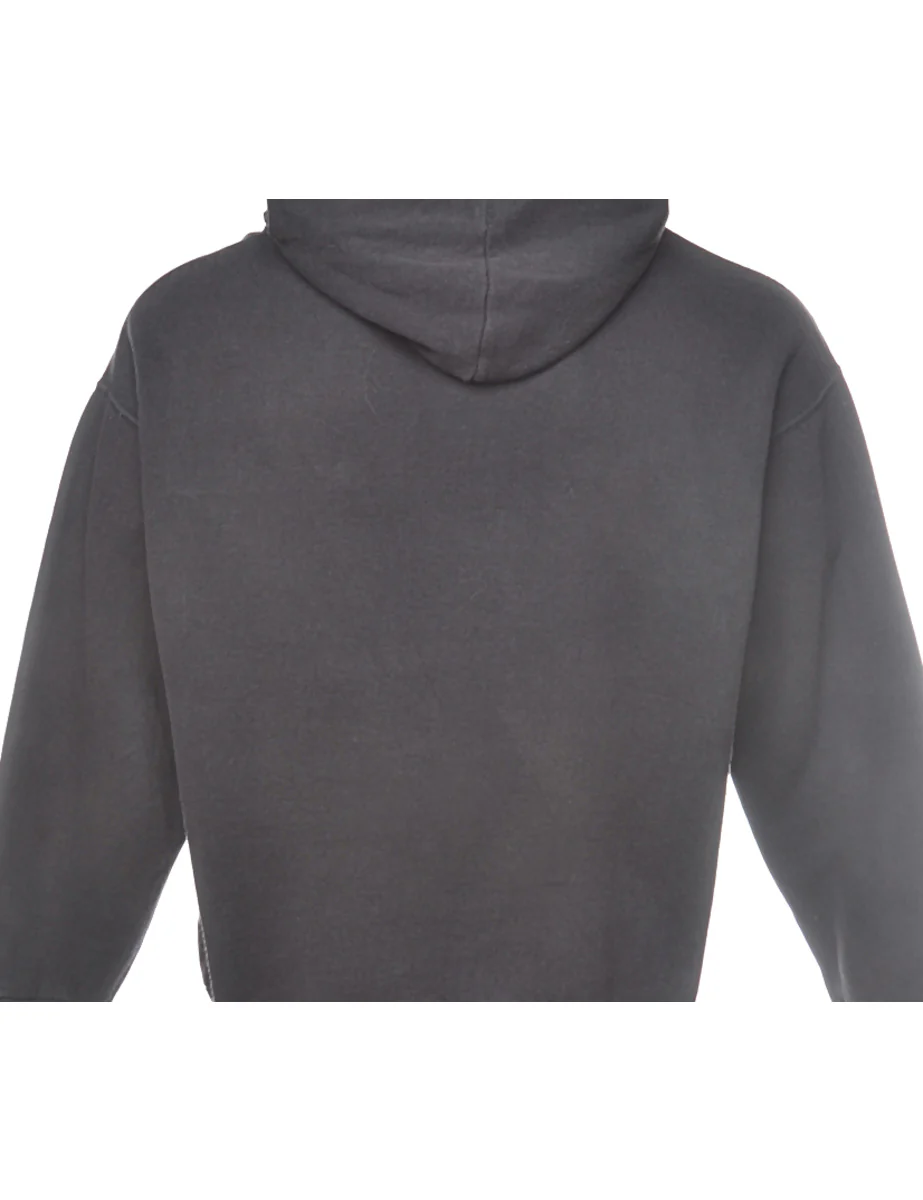 Vintage Dorney Parx Black Printed Hooded Sweatshirt - M - Image 2