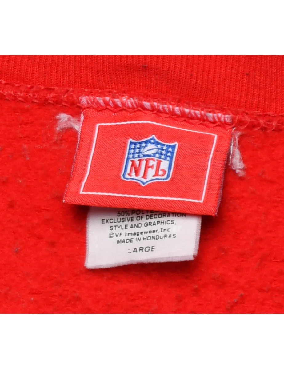 Vintage Falcons NFL Sports Sweatshirt - L - Image 4
