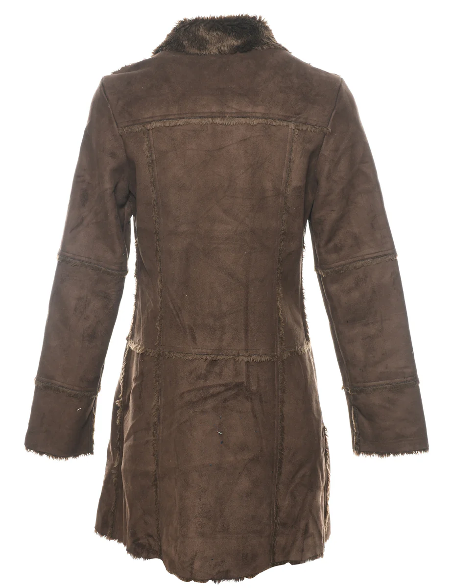 Y2K Vintage Faux Fur Lining Coat - S - Image 2