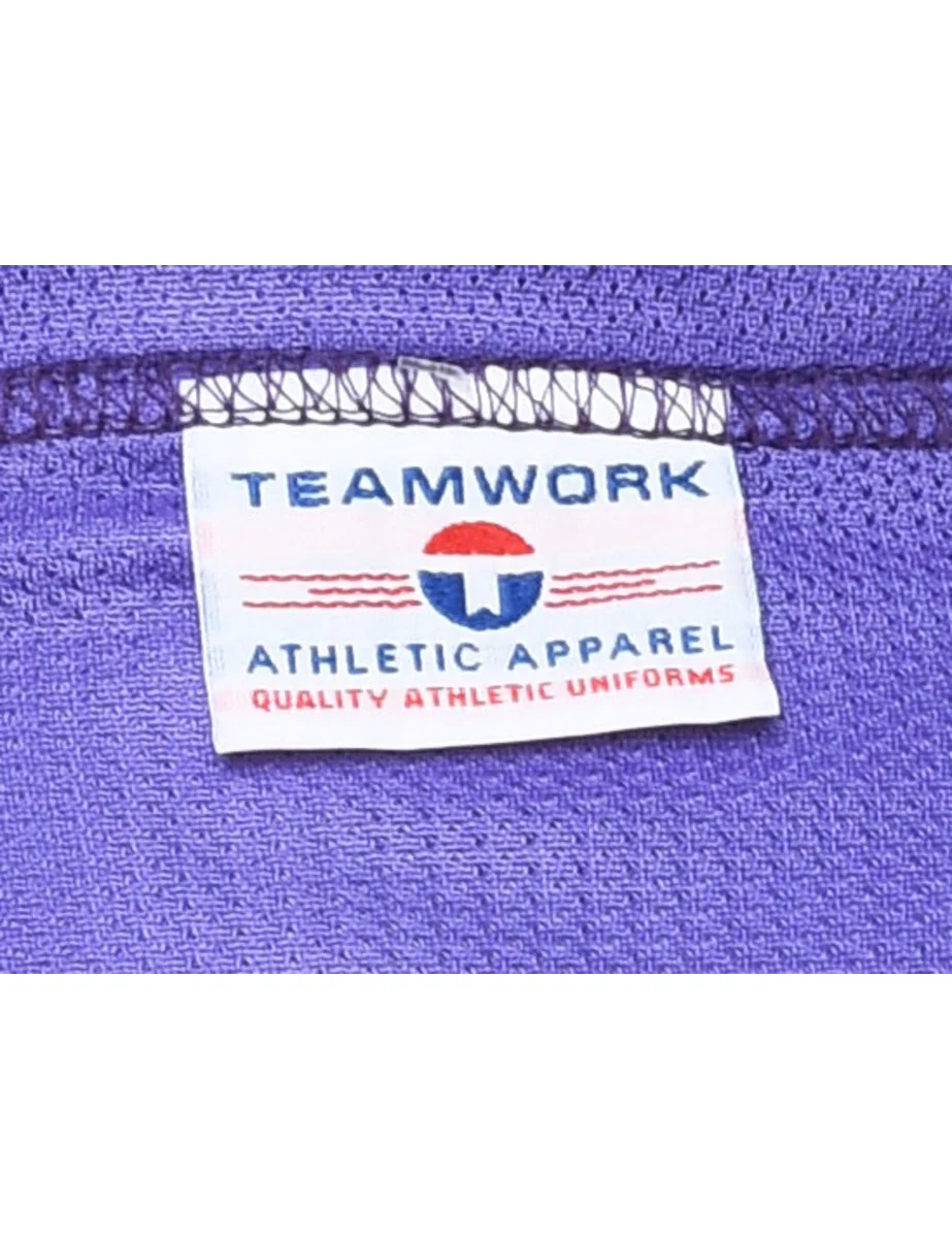 Vintage FedEx Purple & White Nylon Sports T-shirt - L - Image 4