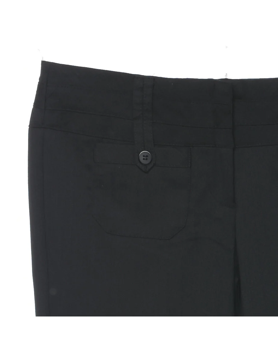 Flared Leg Black Trousers - W30 L31 - Image 3