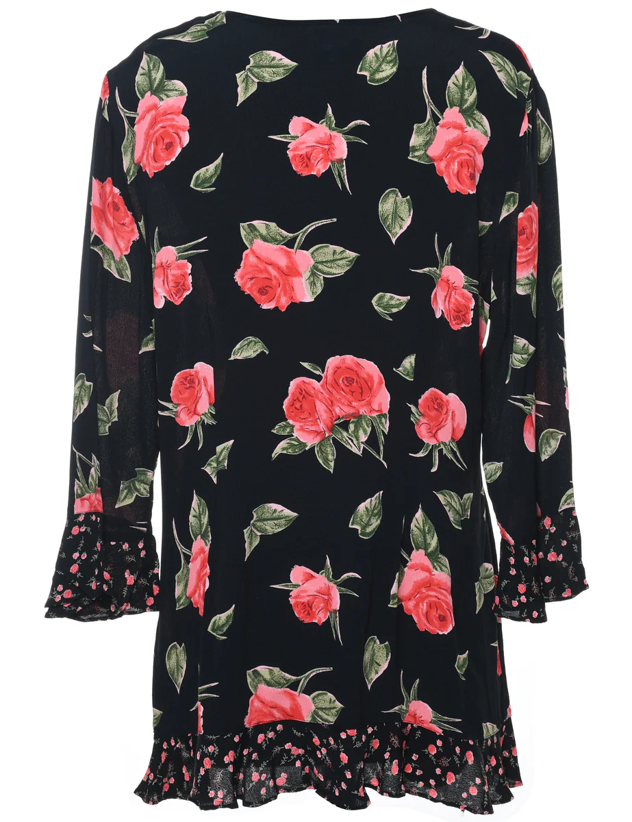 Vintage Floral Blouse - L - Image 2