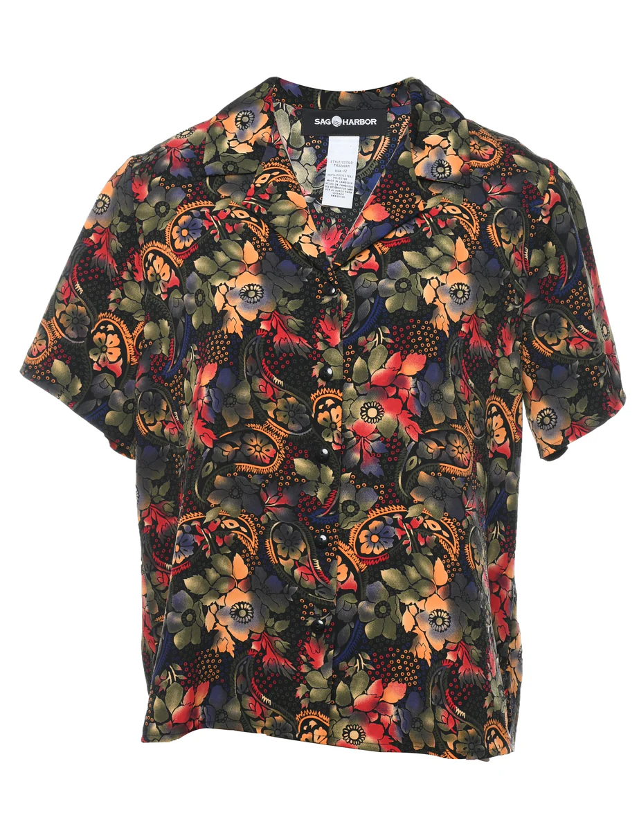 Vintage Floral Blouse - L