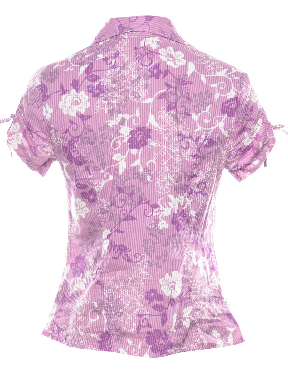 Vintage Floral Blouse - S - Image 2
