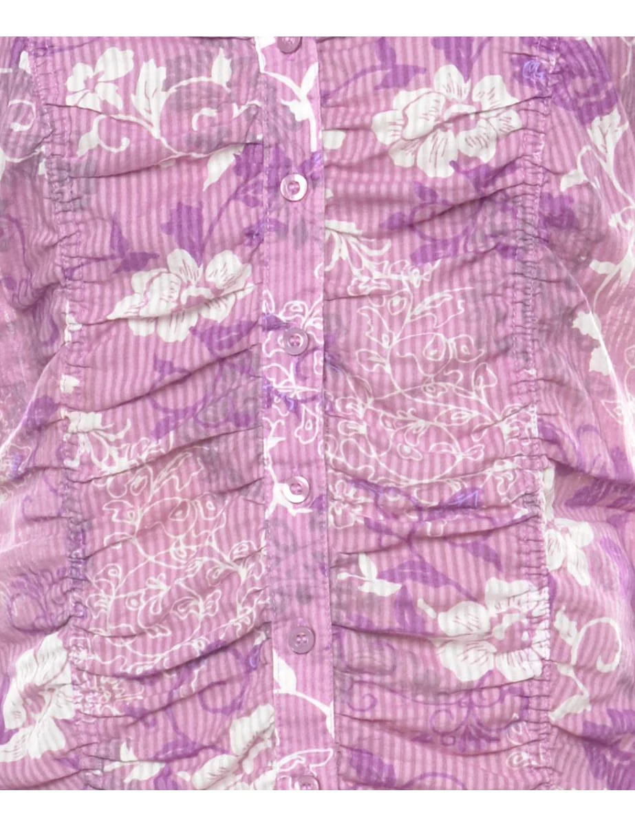 Vintage Floral Blouse - S - Image 3