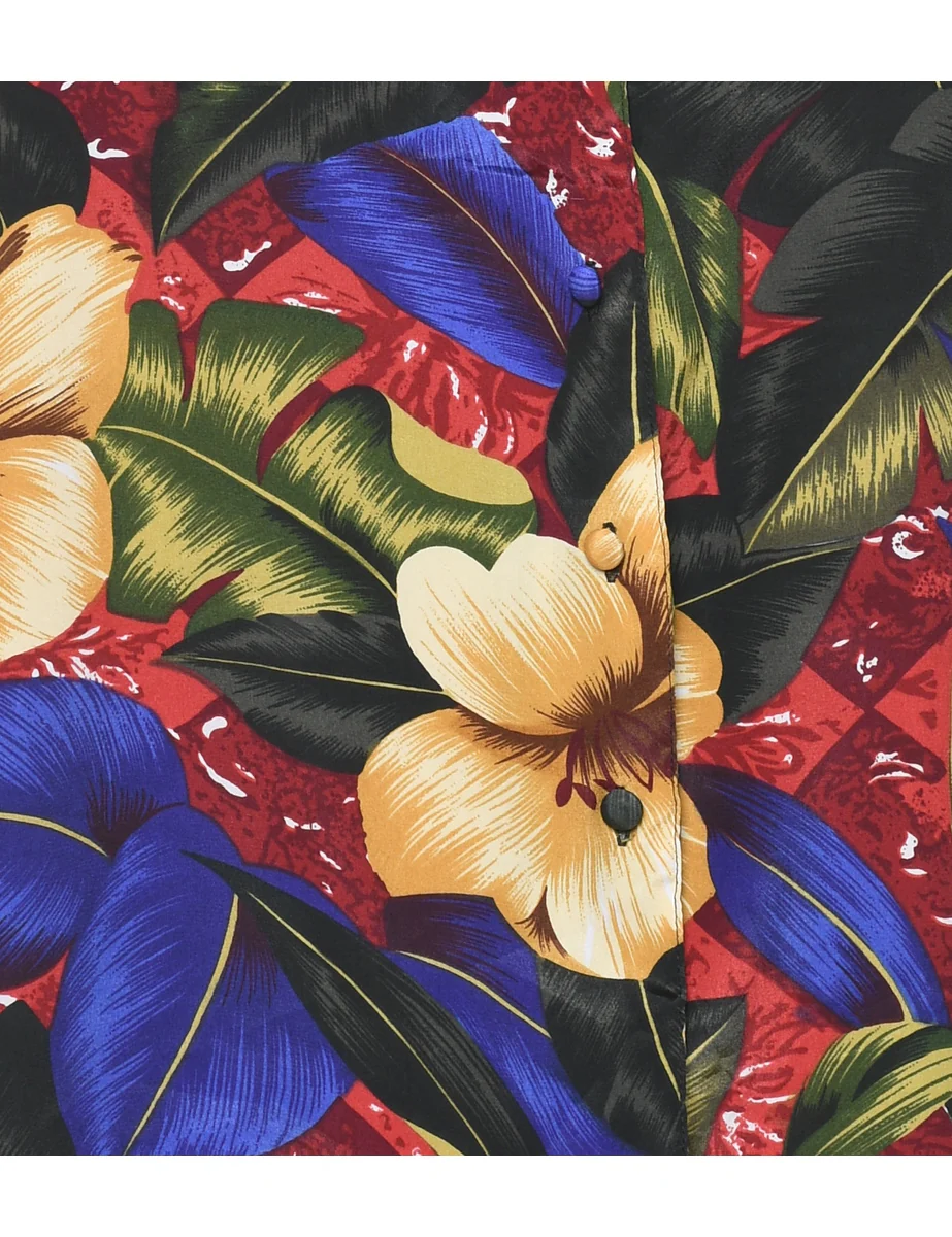 Vintage Floral Hawaiian Shirt - L - Image 3