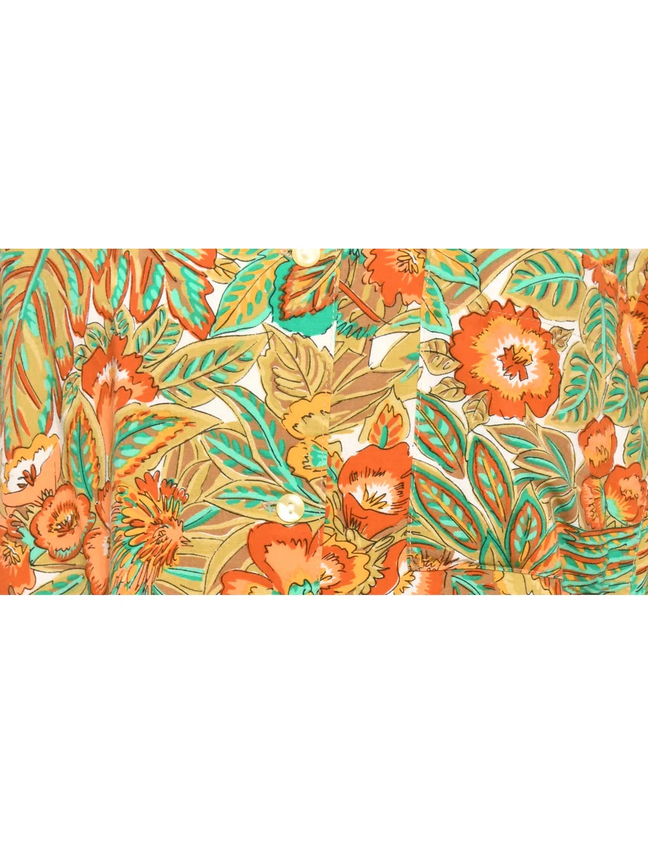 Vintage Floral Hawaiian Shirt - M - Image 3