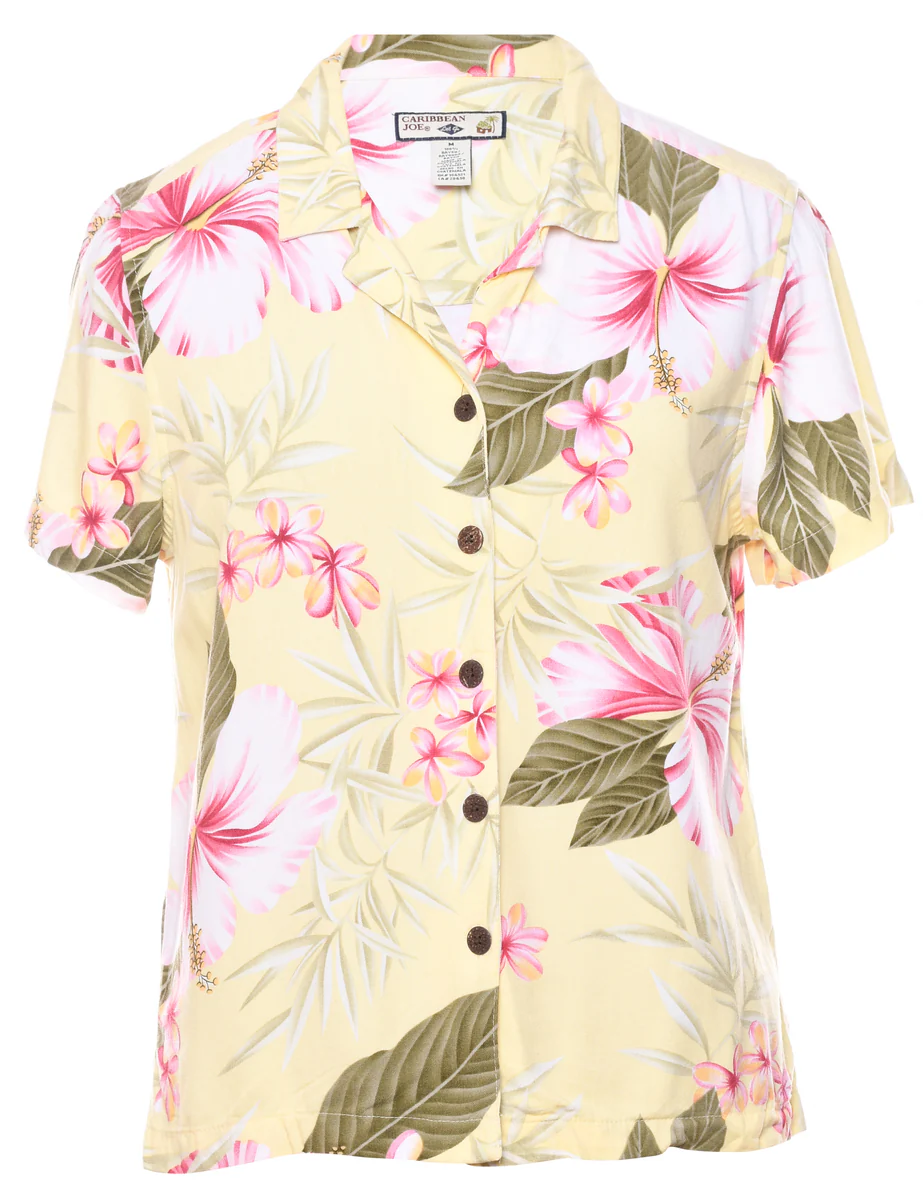 Vintage Floral Hawaiian Shirt - M