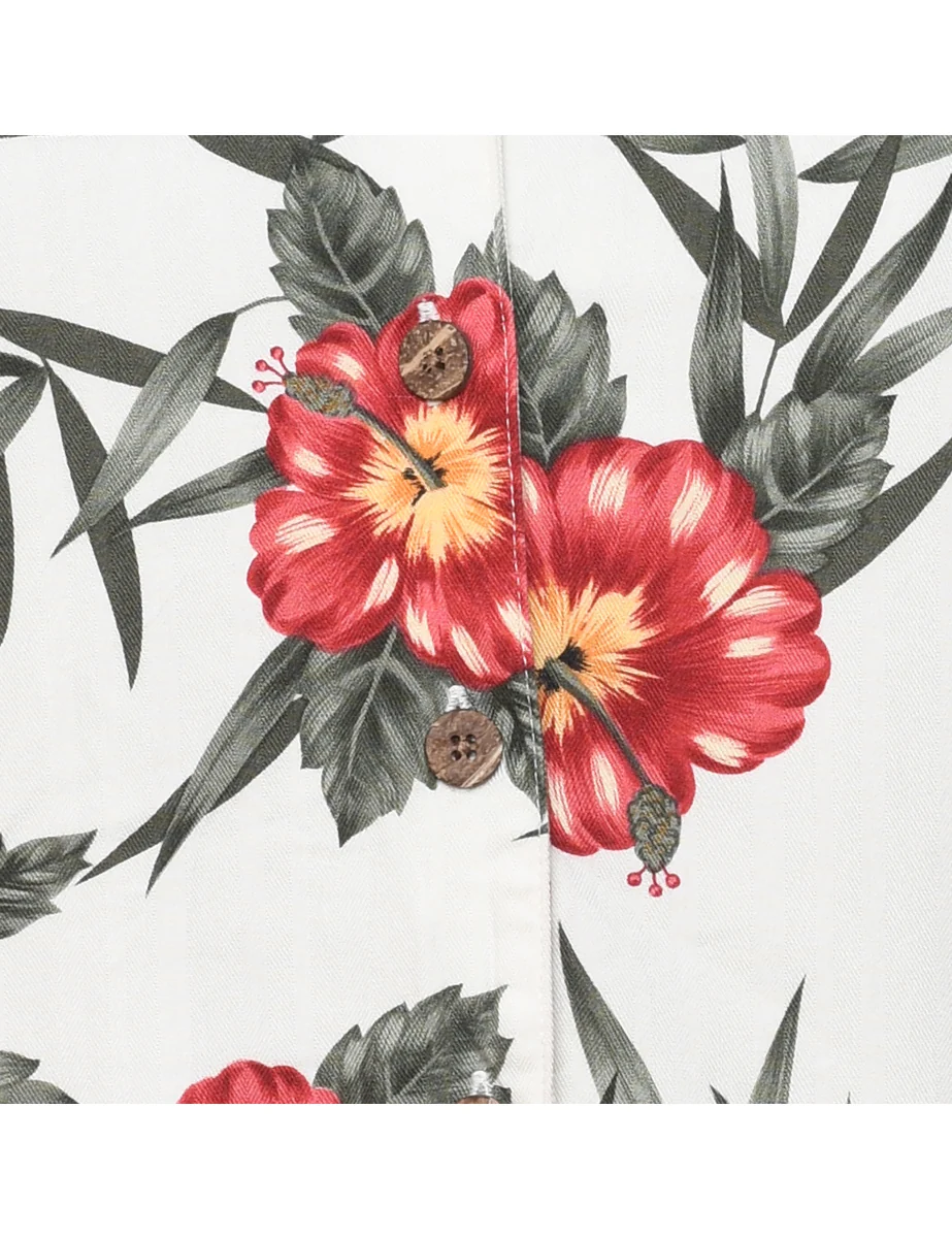 Vintage Floral Hawaiian Shirt - S - Image 3