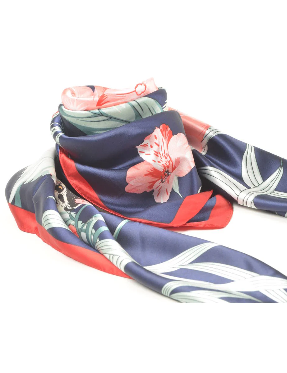 Vintage Floral Head Scarf - XL - Image 2