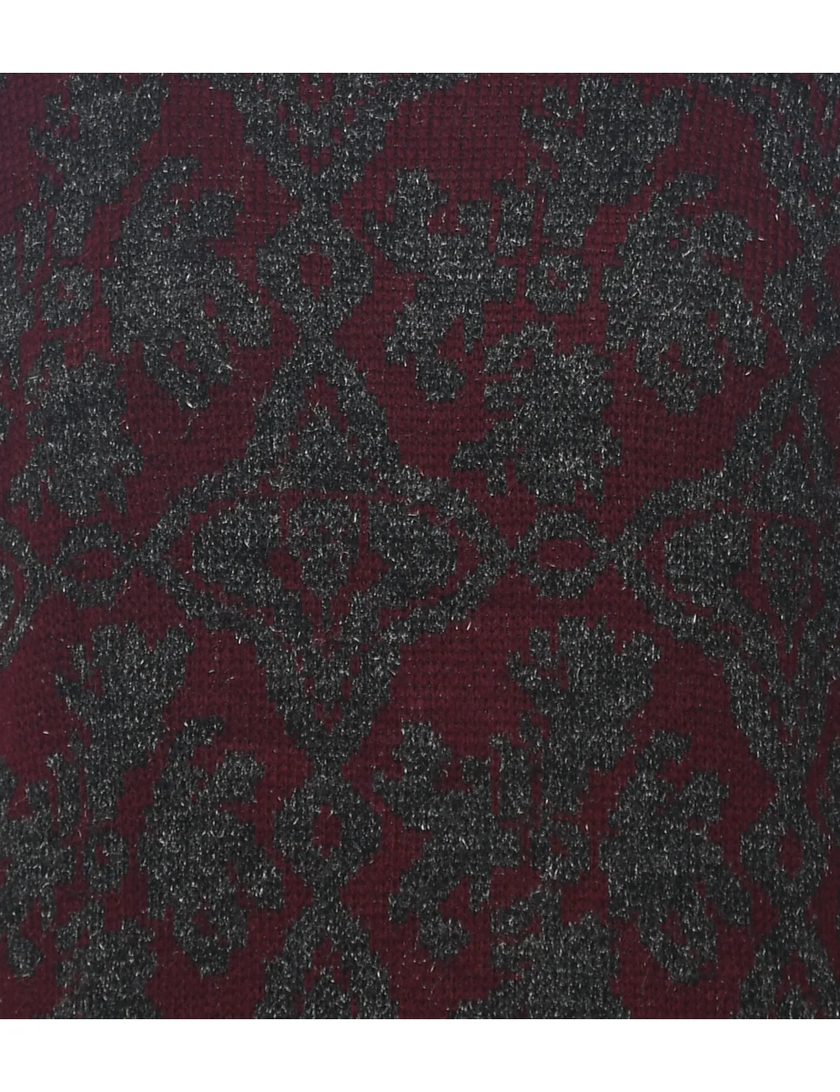 Vintage Floral Knit Jumper - L - Image 3