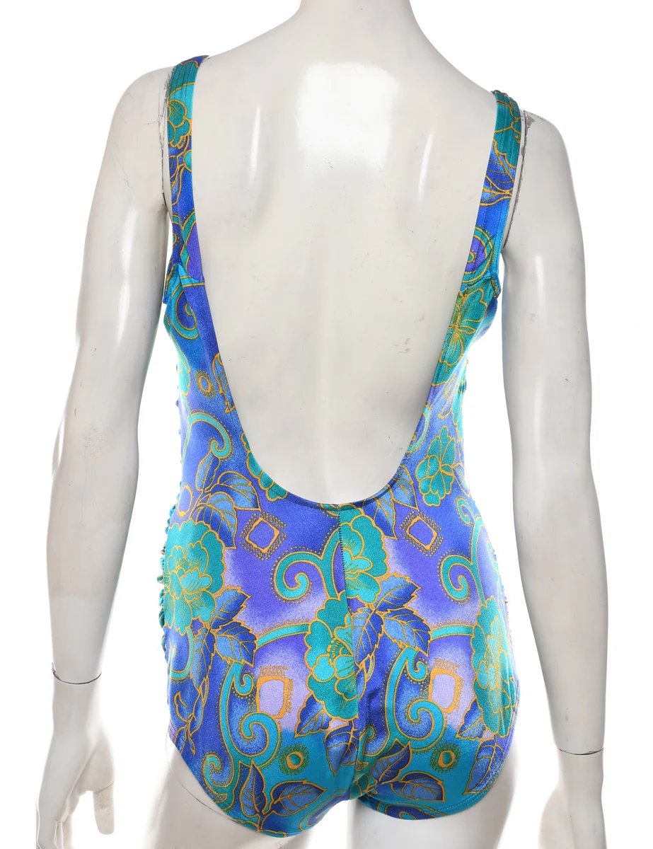 Vintage Floral One-piece Swimsuit - S - Image 2