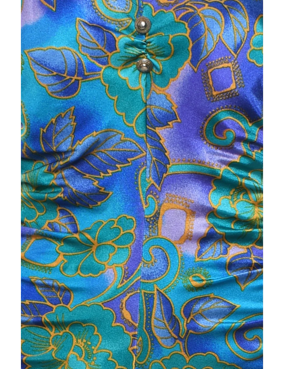 Vintage Floral One-piece Swimsuit - S - Image 3