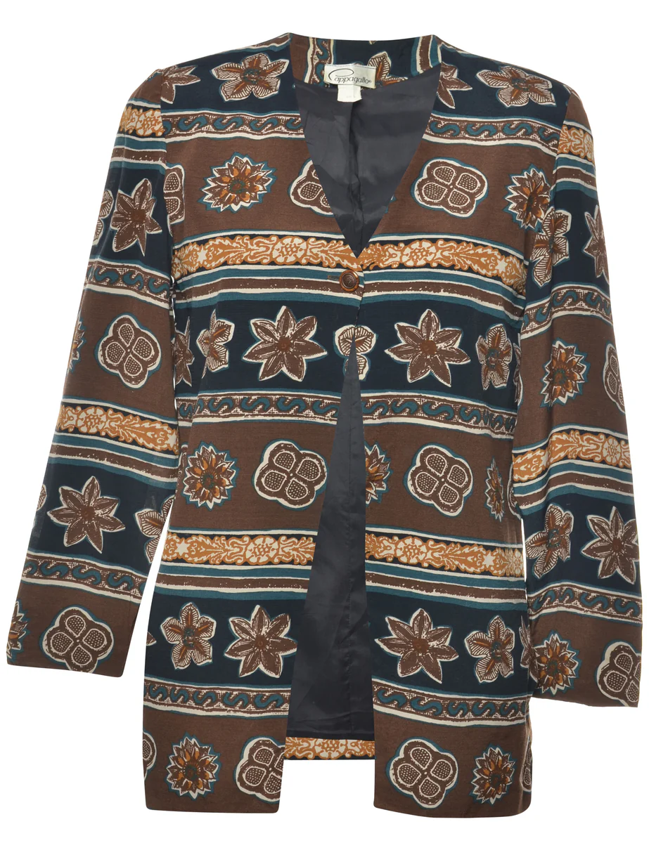 Vintage Floral Pattern Jacket - L