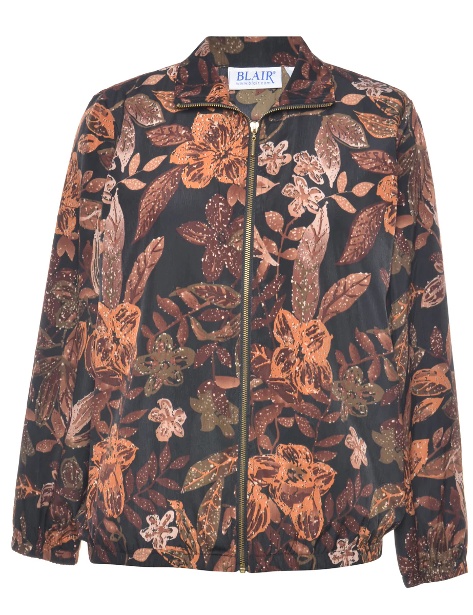Vintage Floral Pattern Jacket - M