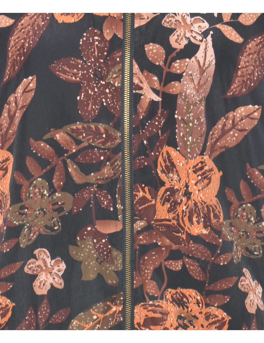 Vintage Floral Pattern Jacket - M - Image 3