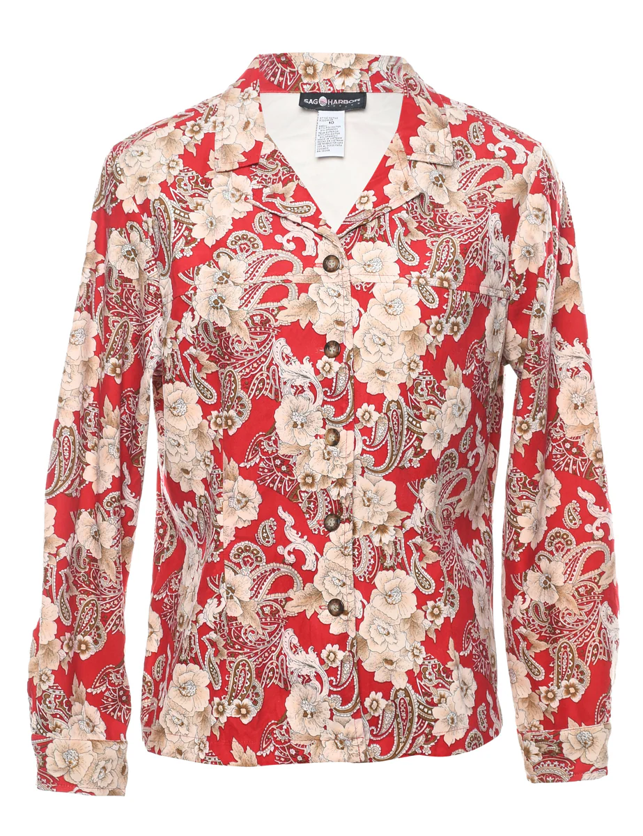 Vintage Floral Pattern Jacket - M