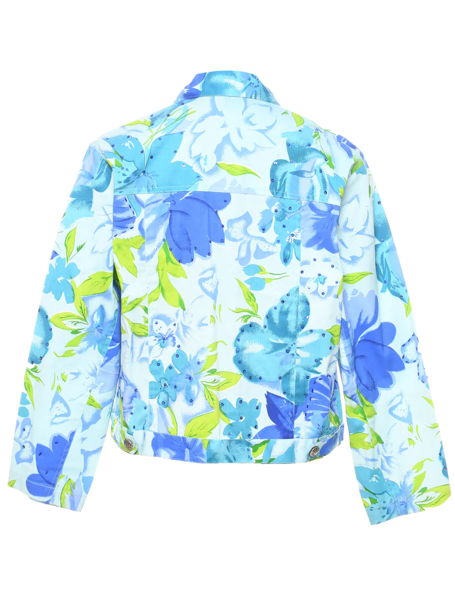 Vintage Floral Pattern Jacket - M - Image 2