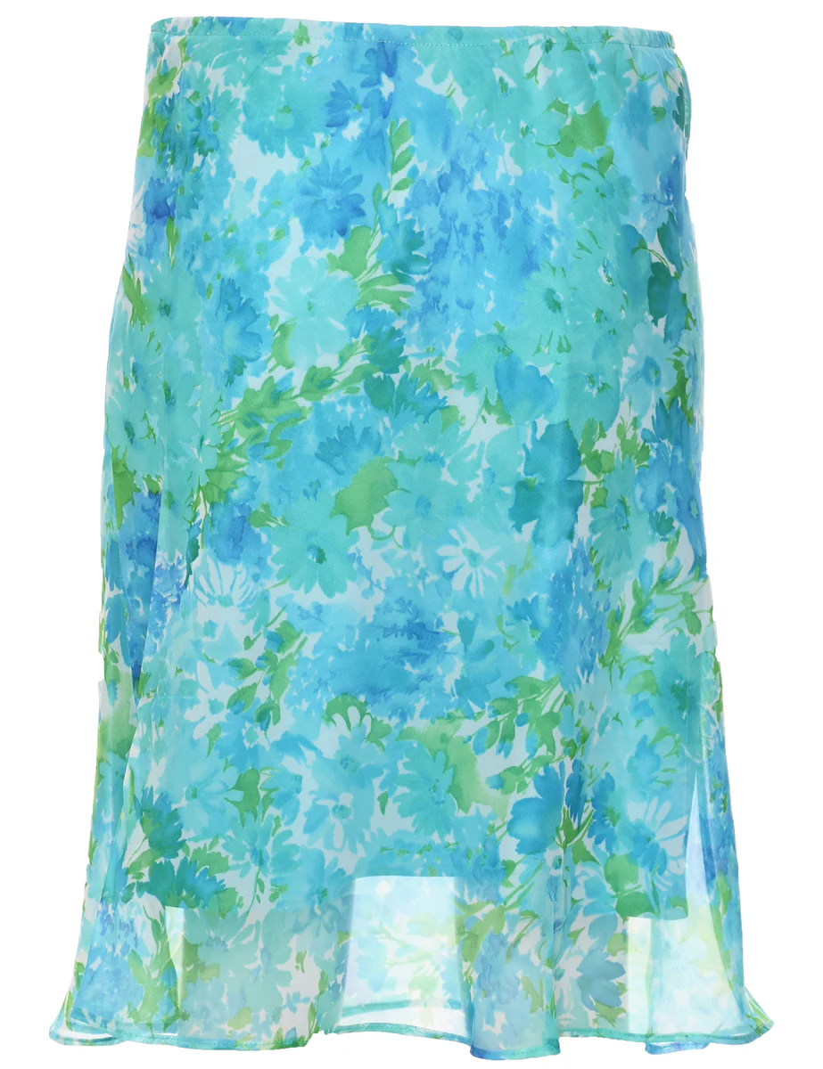 Vintage Floral Pattern Pencil Skirt - S - Image 2