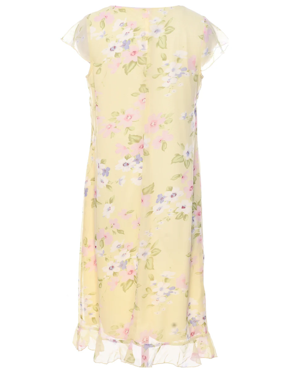 Vintage Floral Print Dress - M - Image 2