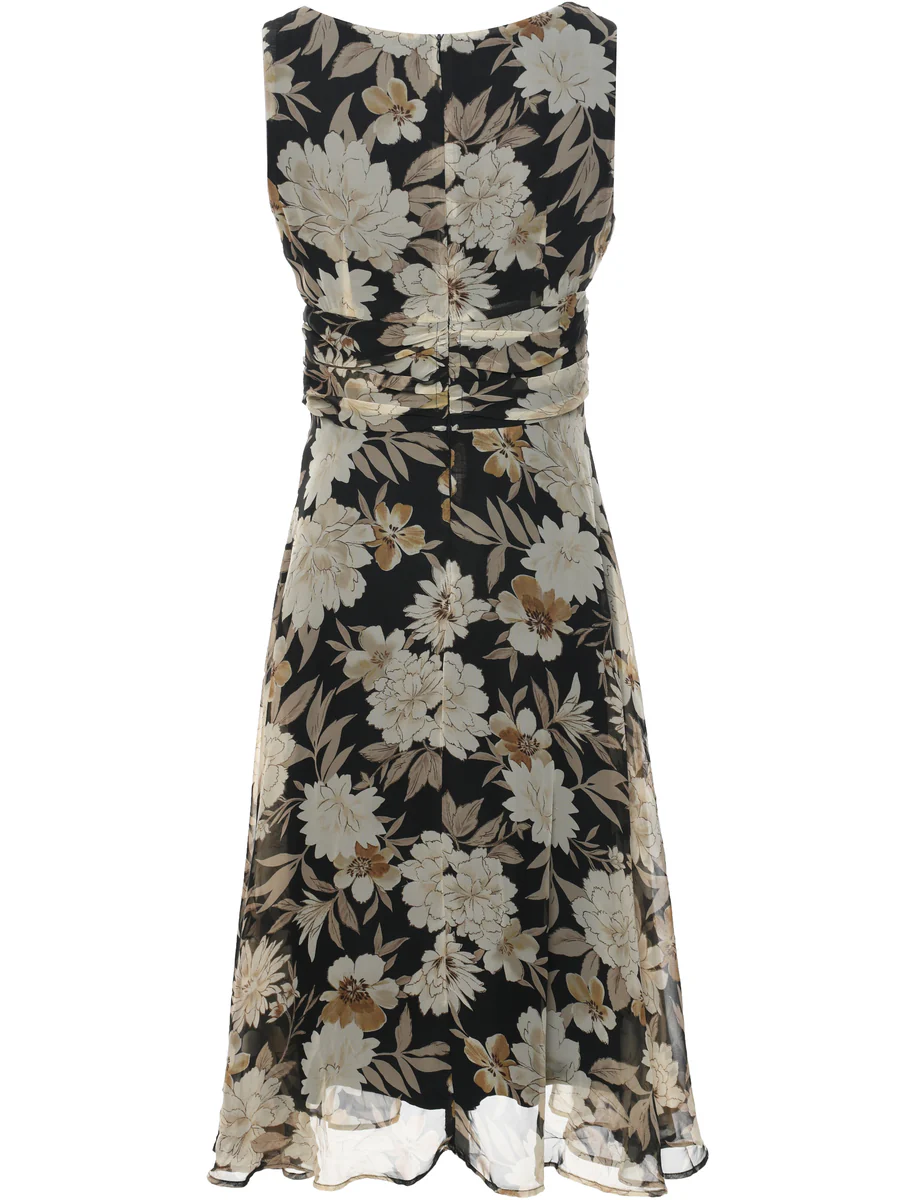 Vintage Floral Print Dress - M - Image 2