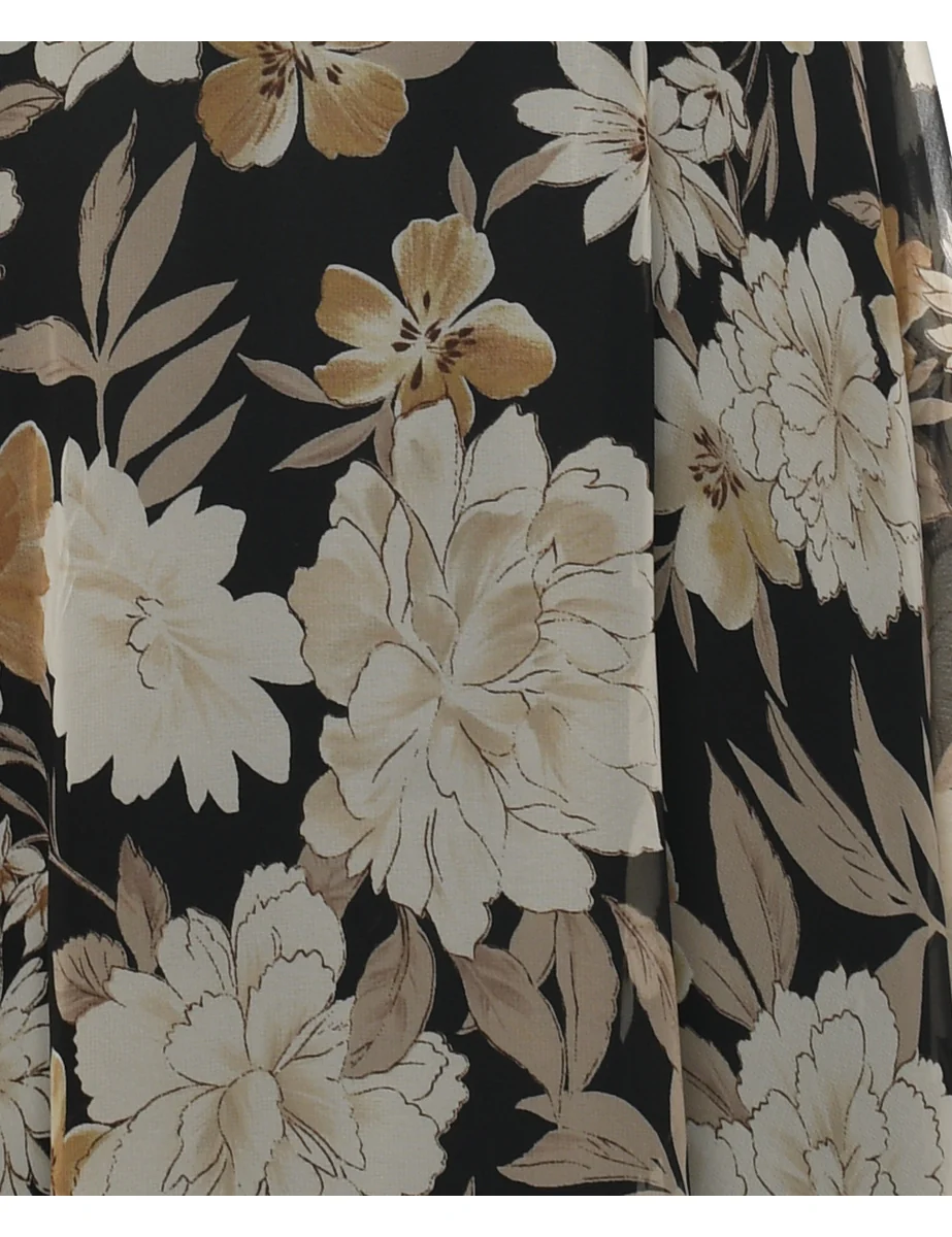 Vintage Floral Print Dress - M - Image 3