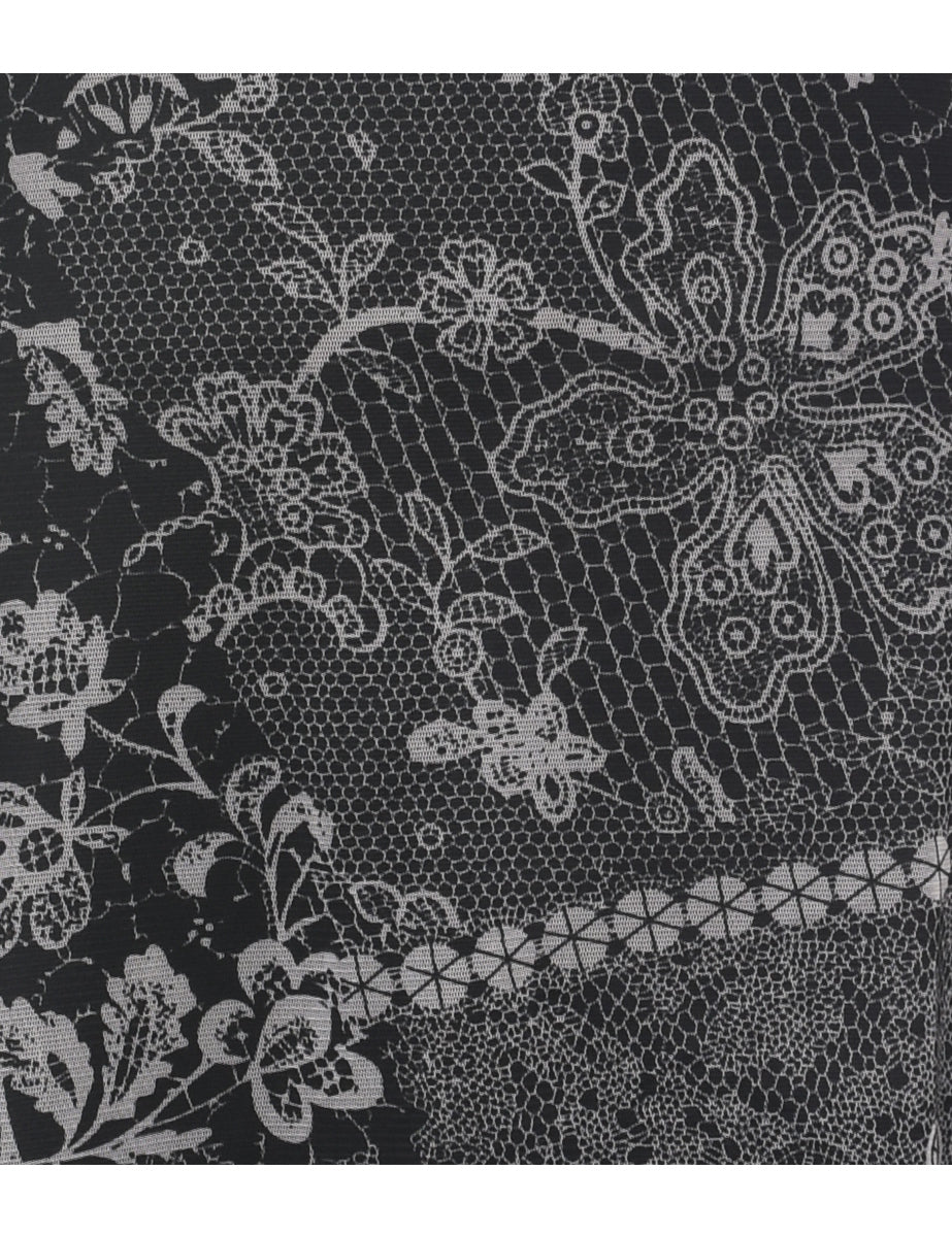 Vintage Floral Print Dress - S - Image 3