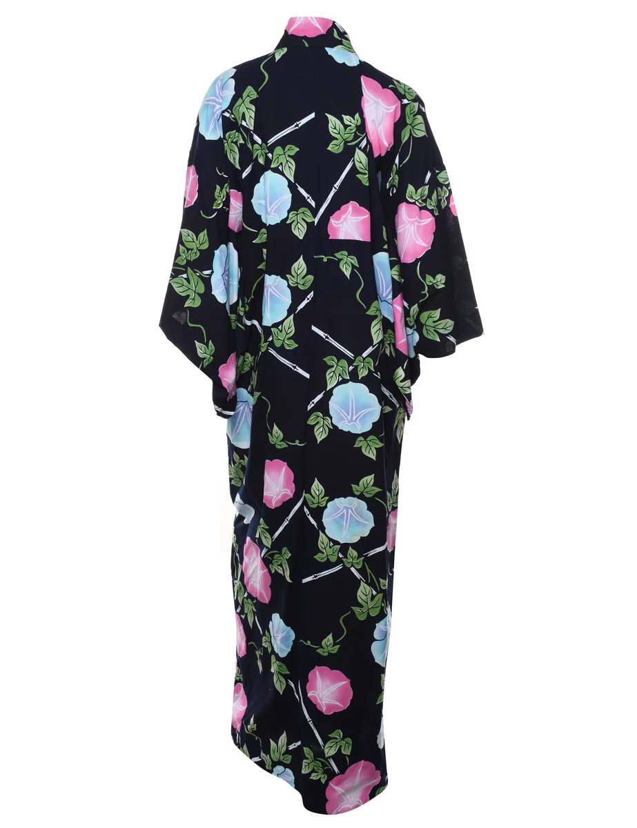 Floral Print Full Length Kimono - L - Image 2