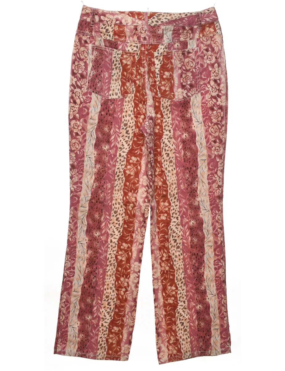 Vintage Floral Print Trousers - W31 L30 - Image 2