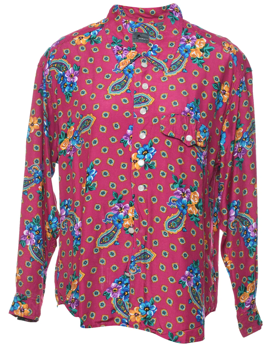 Vintage Floral Shirt - M