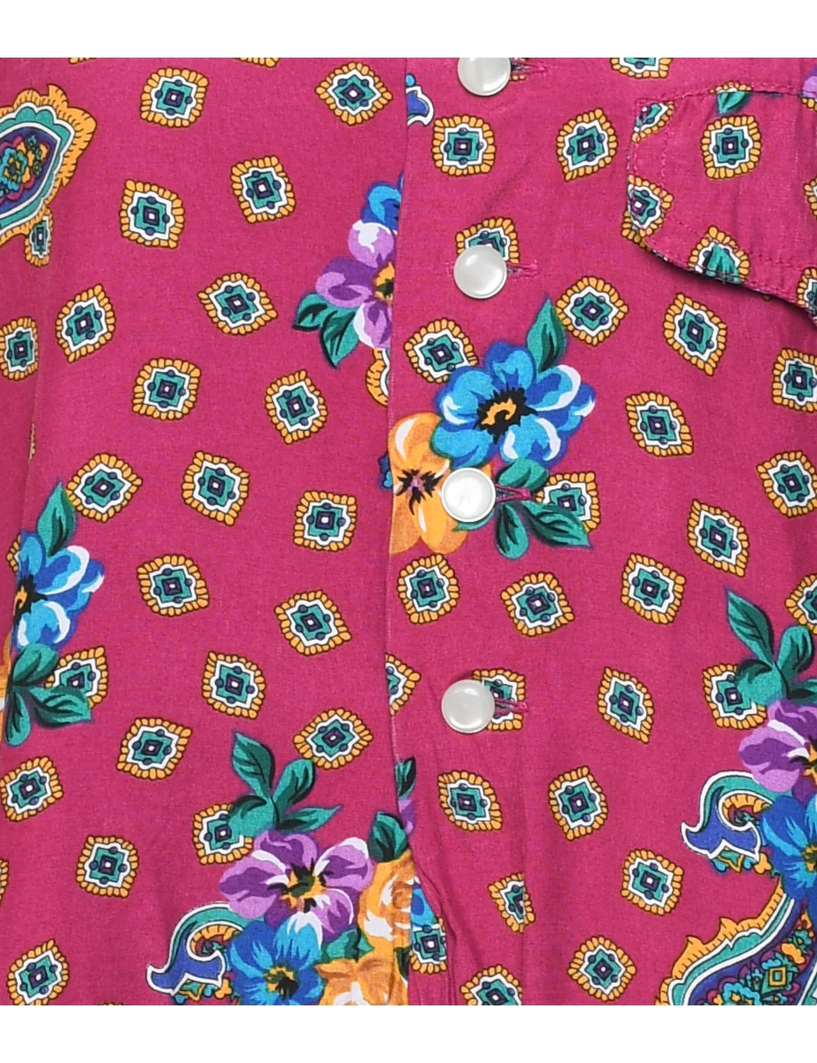 Vintage Floral Shirt - M - Image 3