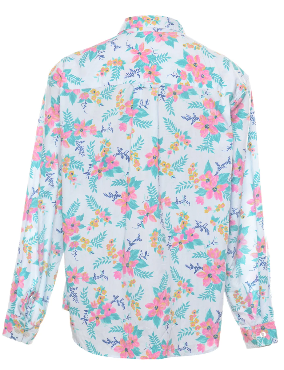 Vintage Floral Shirt - M - Image 2