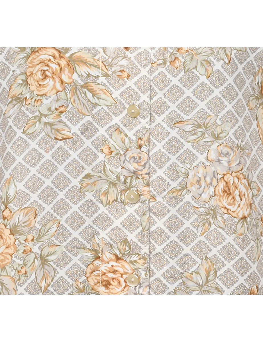 Vintage Floral Shirt - S - Image 3