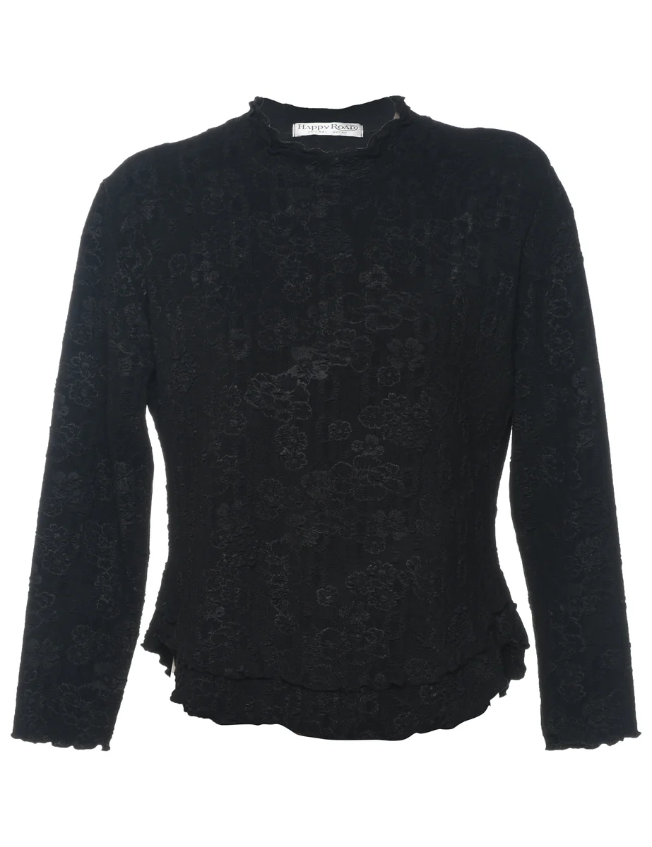 Vintage Floral Strechy Top - M