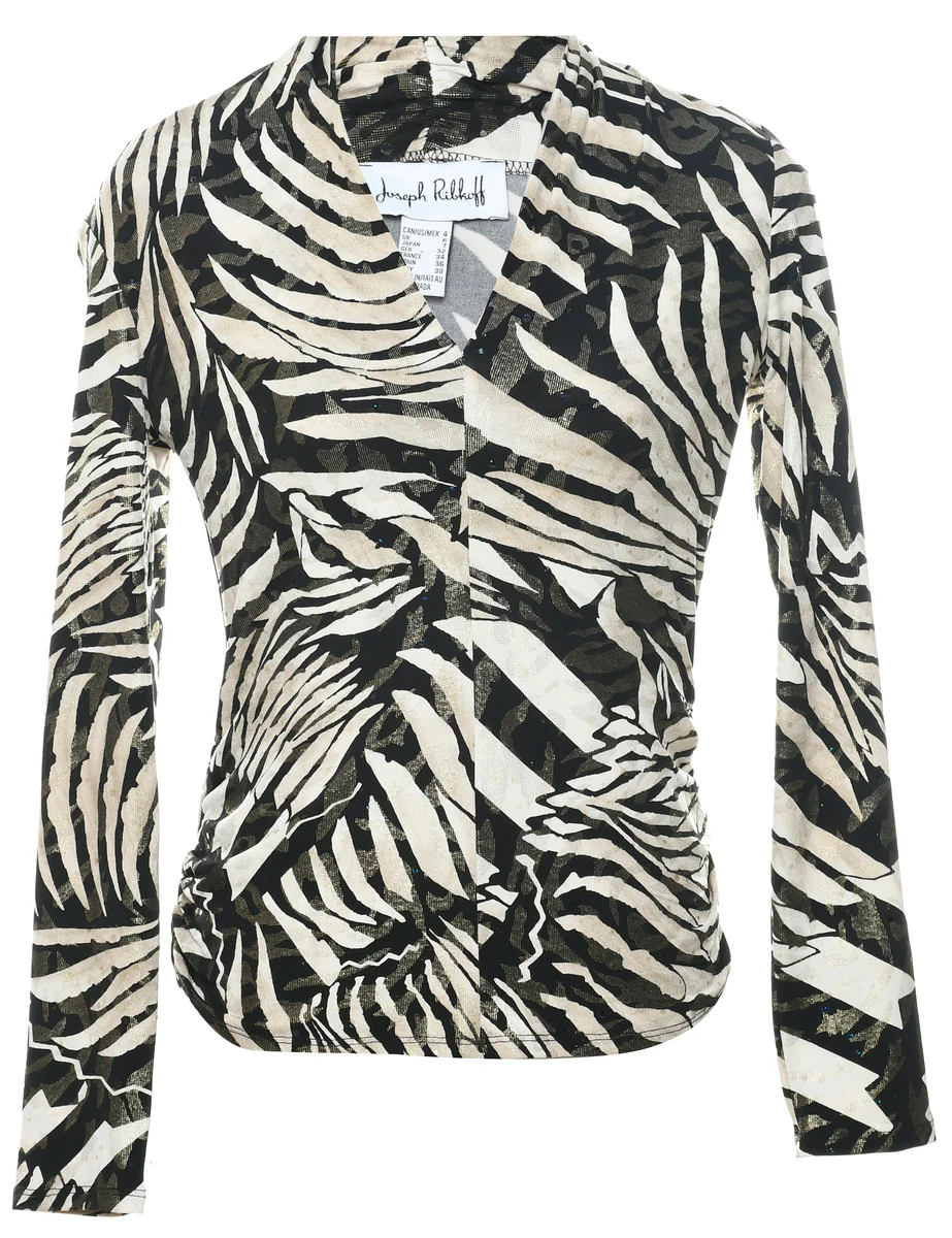 Vintage Foliage Evening Top - M