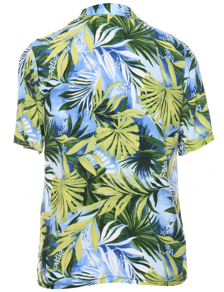 Vintage Foliage Hawaiian Shirt - M - Image 2