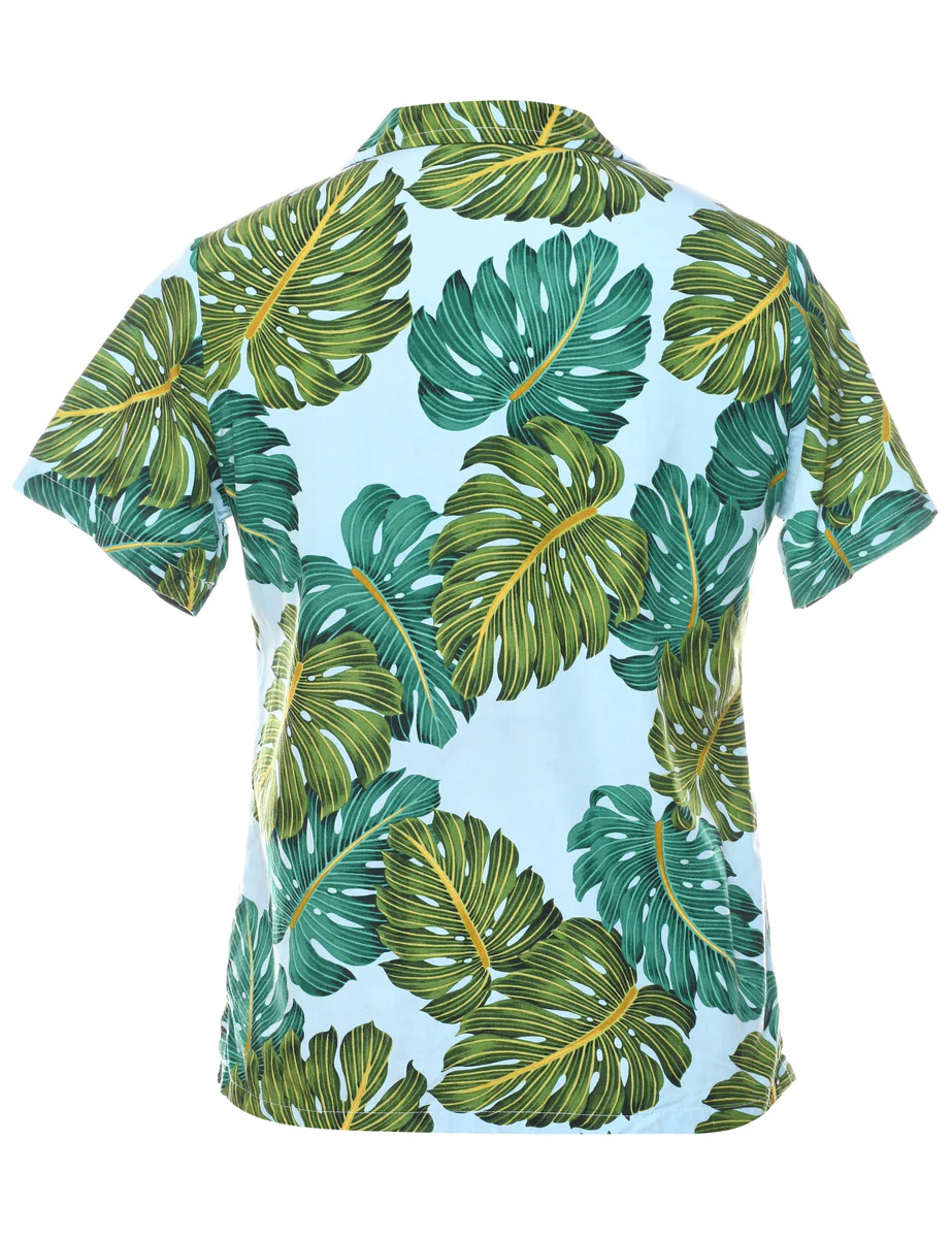 Vintage Foliage Hawaiian Shirt - XS - Image 2