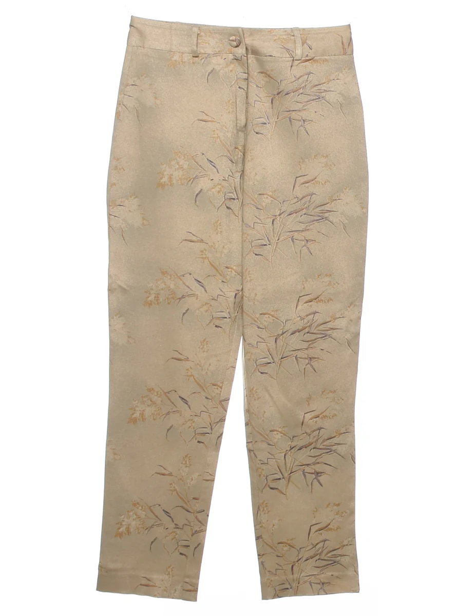 Vintage Foliage High Waist Trousers - W28 L28