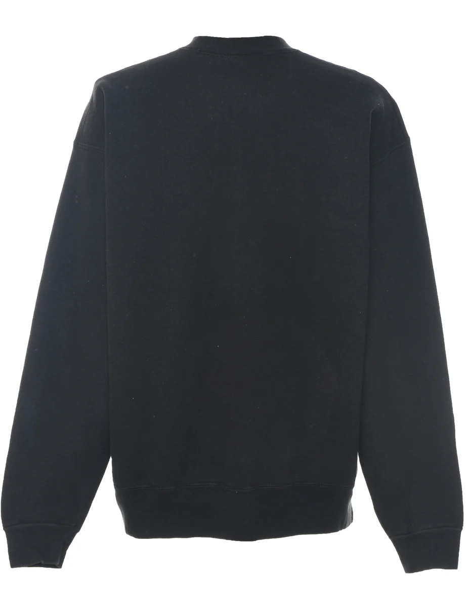 Vintage Football Purple & Black Printed Sweatshirt - XL - Image 2