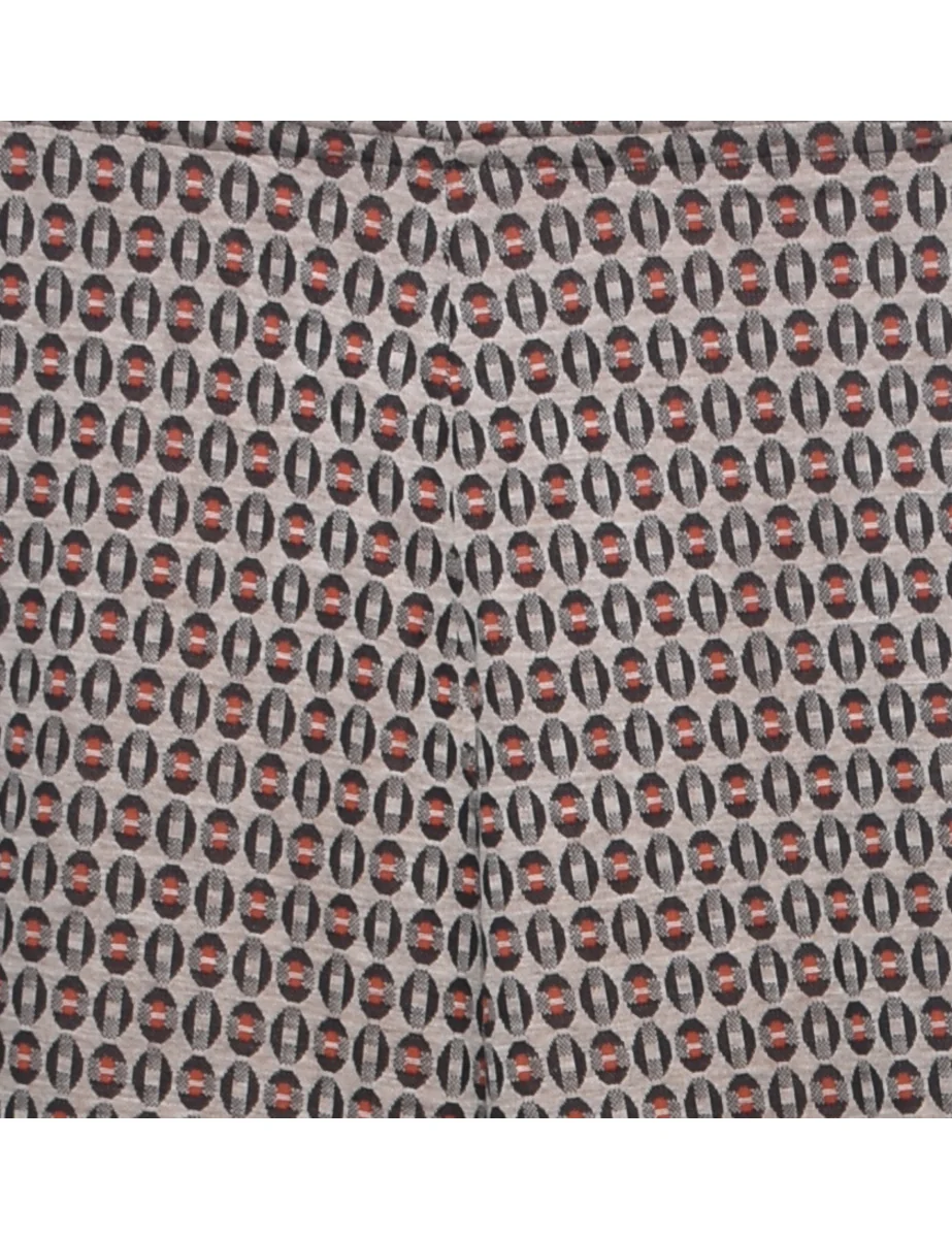 Vintage Geometric Pattern 1970s Trousers - W28 L31 - Image 3