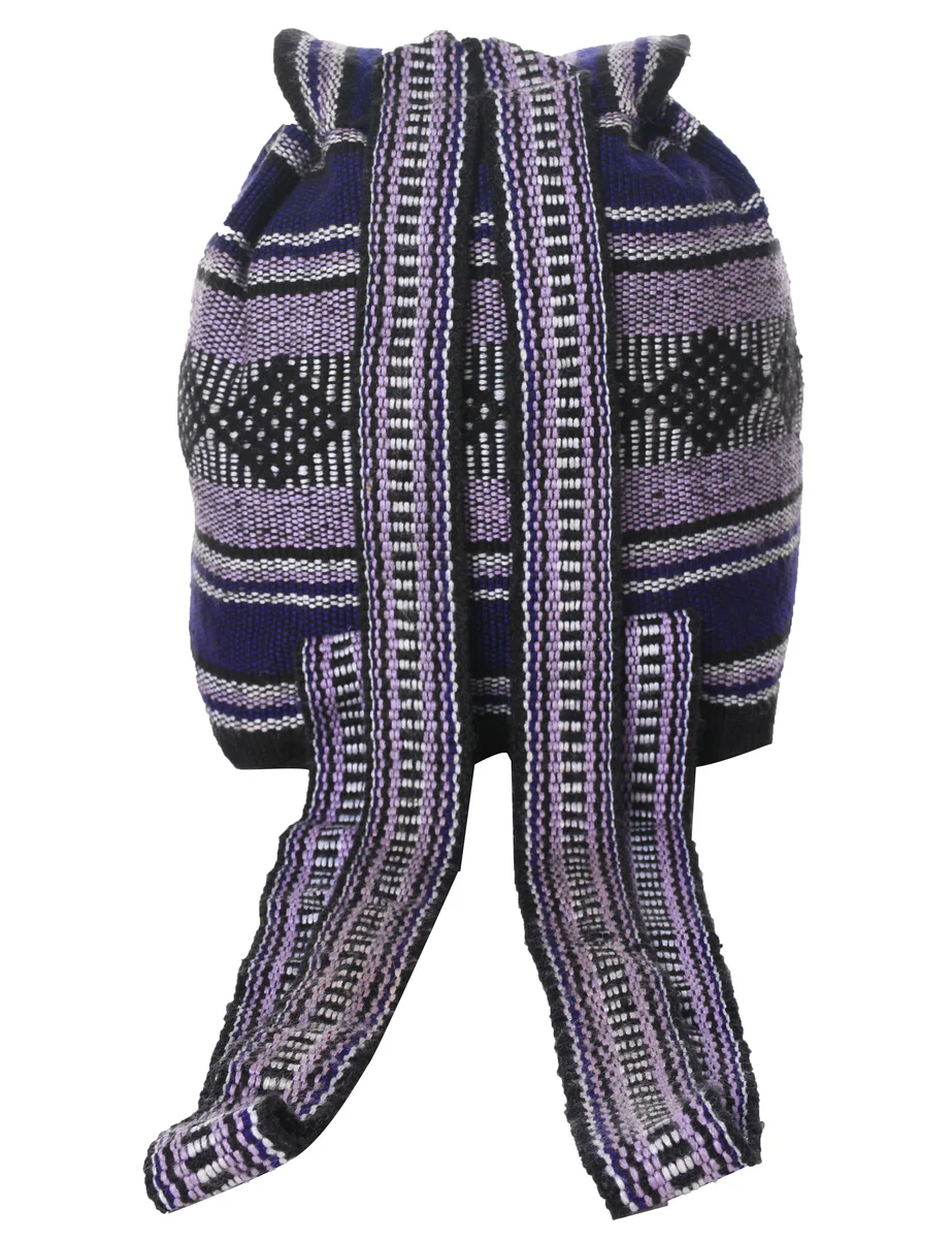 Vintage Geometric Pattern Backpack - M - Image 2