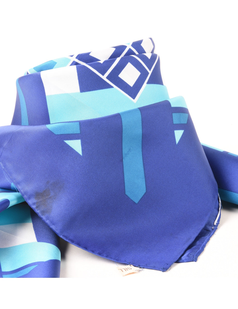 Vintage Geometric Pattern Head Scarf - M - Image 2