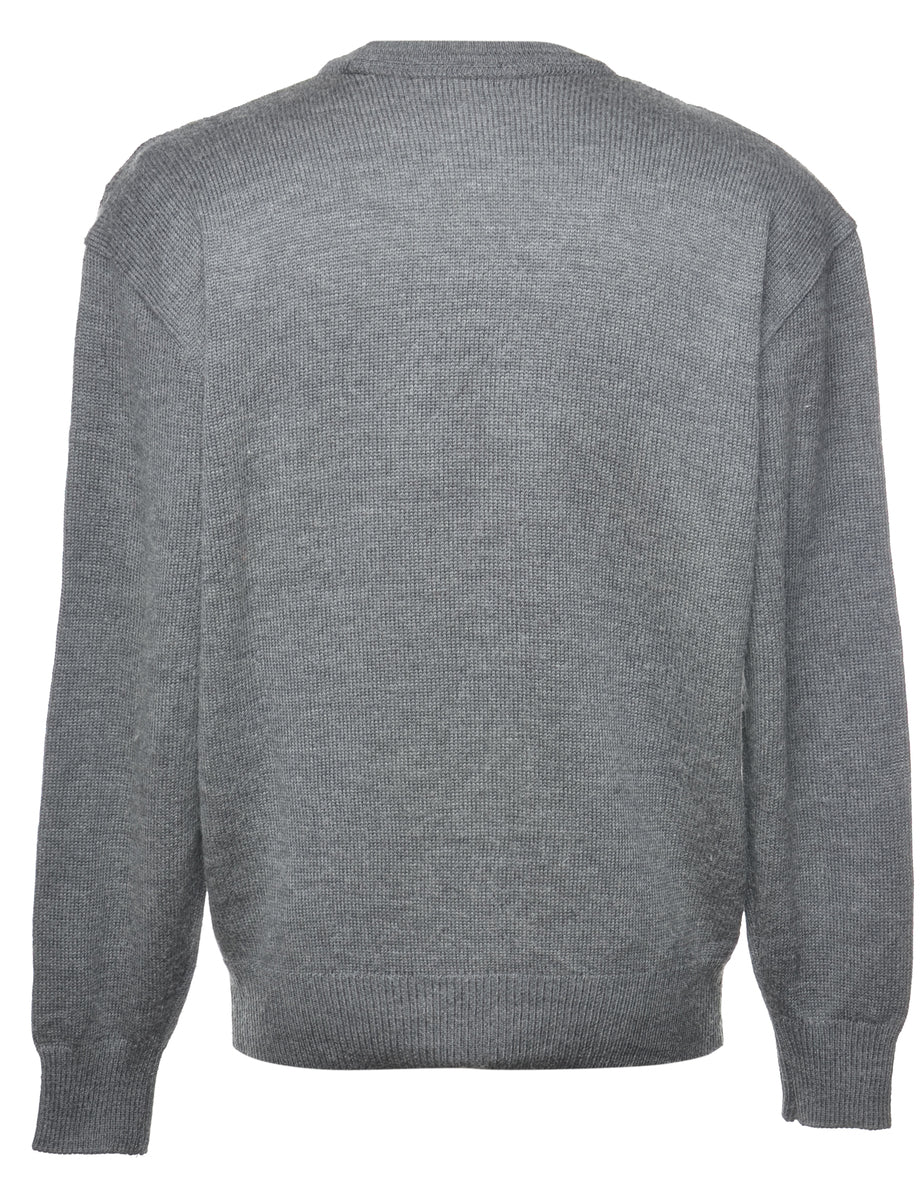 Vintage Geometric Pattern Jumper - L - Image 2