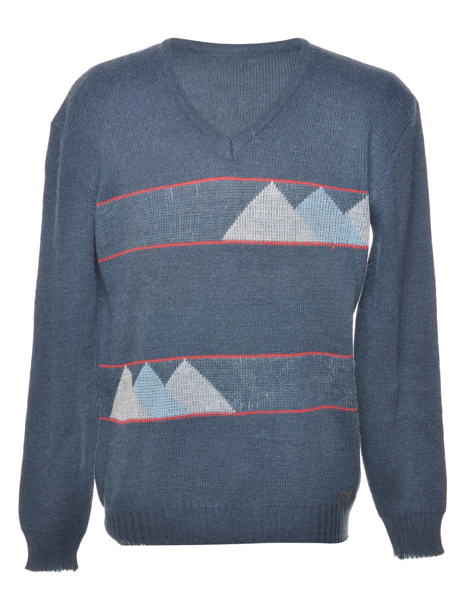 Geometric Pattern Jumper - L