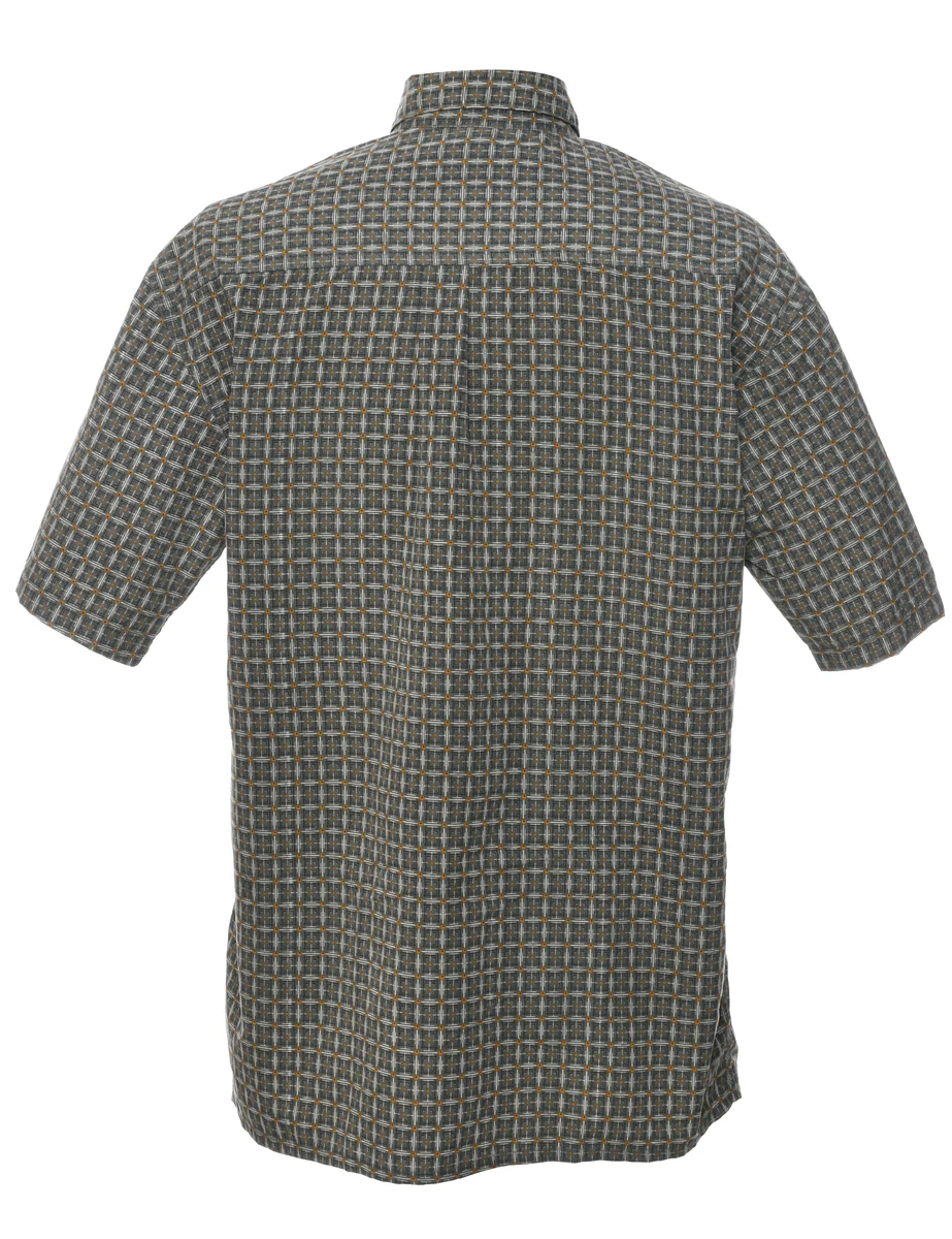 Vintage Geometric Pattern Shirt - M - Image 2