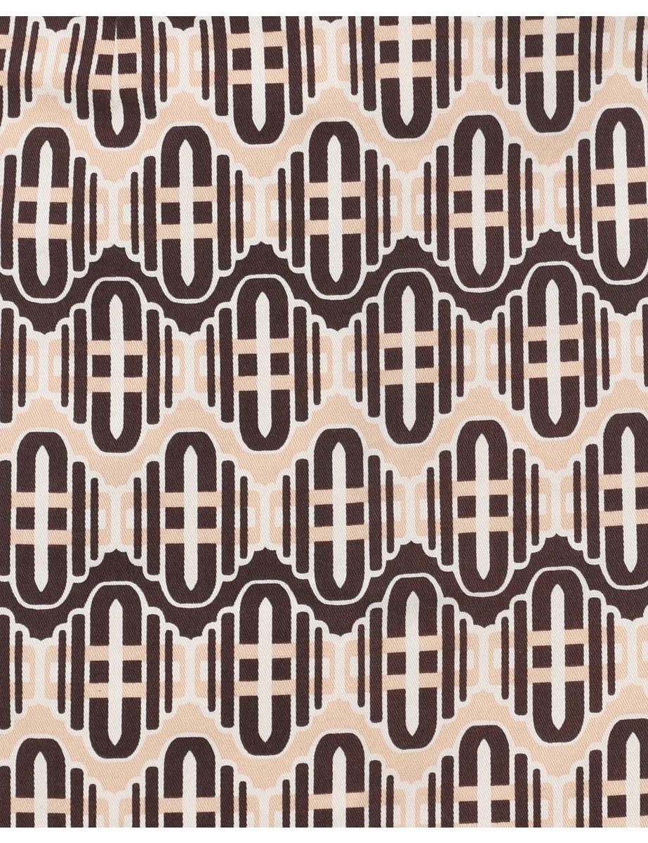 Vintage Geometric Print A-line Skirt - M - Image 3