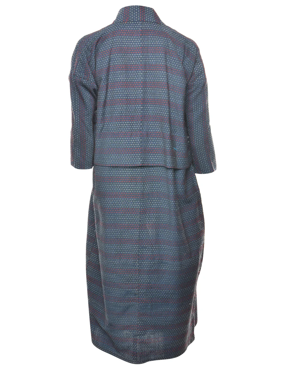 Geometric Print Full Length Kimono - L - Image 2