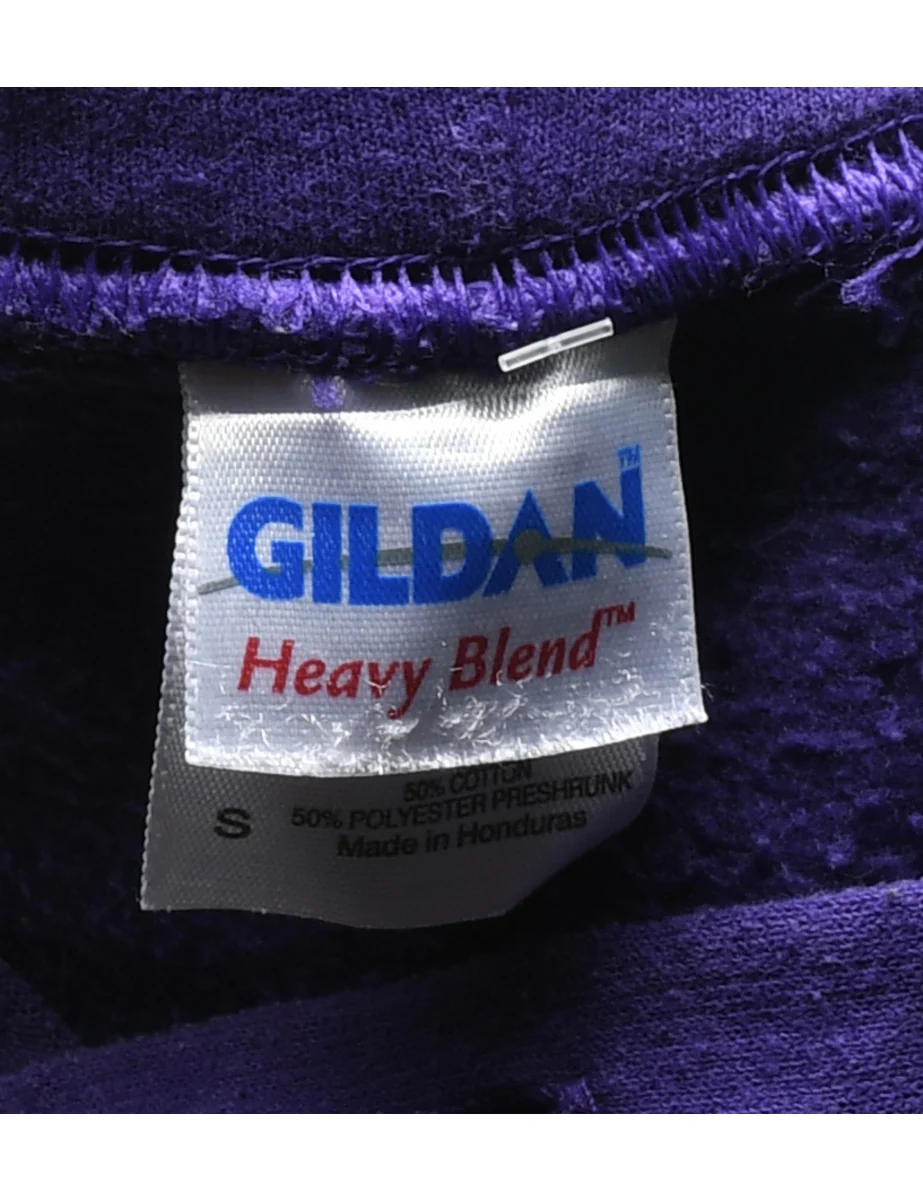 Vintage Gildan Track & Field Printed Sweatshirt - S - Image 4