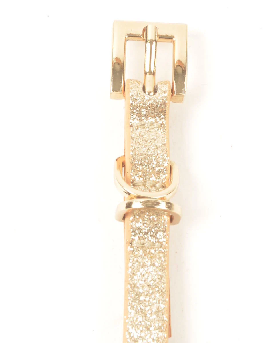Vintage Gold Skinny Belt - M - Image 2
