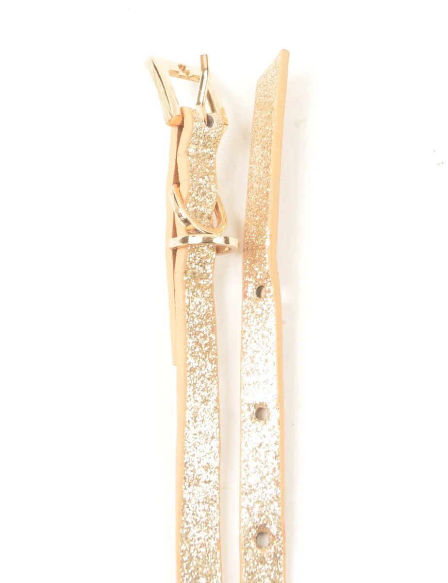 Vintage Gold Skinny Belt - M - Image 3